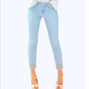 Lilly Pulitzer south ocean Skinny Crop Jean